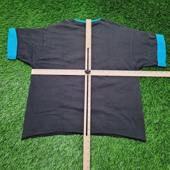 VTG 90s Native American Vaporwave T-Shirt Mens L Single Stitch Cropped Raw Hem - Picture 6 of 10